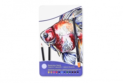 12PCS Watercolour Pencils Metal Box Set
