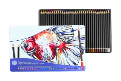 36PCS Watercolour Pencils Metal Box Set