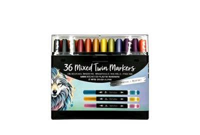 36 Colors Dual Tip Alcohol Markers Set