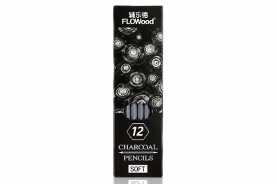 12pcs medium /soft/hard charcoal sketch pencils